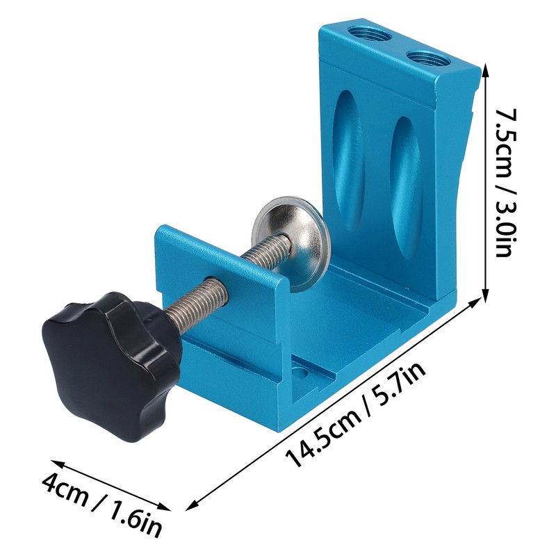 15° Oblique Hole Locator Positioner Set Aluminum Alloy Pocket Hole