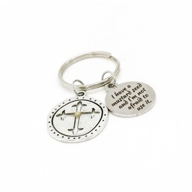 Mustard Seed Quote With Round Cross Keychain, Mustard Seed Faith, Matthew 17 20, Mustard Seed Gifts, Christian Gifts, Scripture Gift