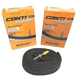 Continental 2x Race 28 700 x 20-25c Road Bike 42mm Presta Inner Tubes (1 Pair),Black