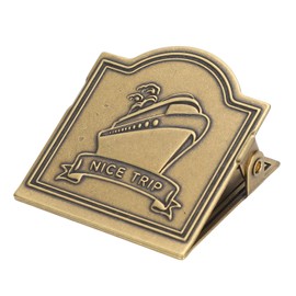 Brass Binder Clip Vintage Decorative Strong Clamping Force Book Clip for Journal Notebook Drawing Paper Sketch Paper Type 1