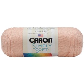 Caron Light Country Peach, Simply Soft Solids Yarn, Multipack of 12, 12 Pack
