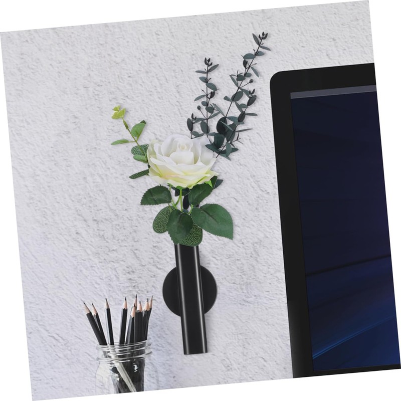 Kisangel 2pcs Wall Arrangement Wall Vases Black Wall Hanging Vase