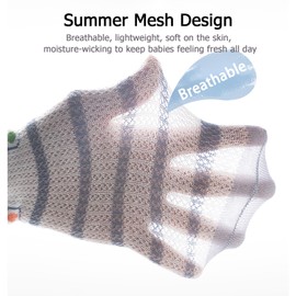 Jupsk 5 Pairs Boys Cotton Socks, Breathable Thin Mesh Summer Socks with Car Pattern, Sport Ankle Athletic Sock Low Cut Sock for Infants Toddlers 1-8 Years Old