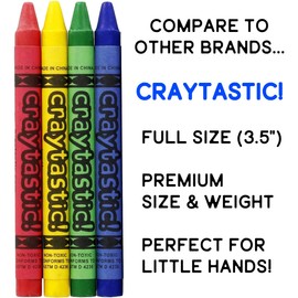 Craytastic 75 Sets of 4-Packs in Cello (300 Total Premium Bulk Crayons in Individual Packs) - Safety Tested & Non-Toxic - Restaurants, Birthday Party Favors, Schools, Crafts