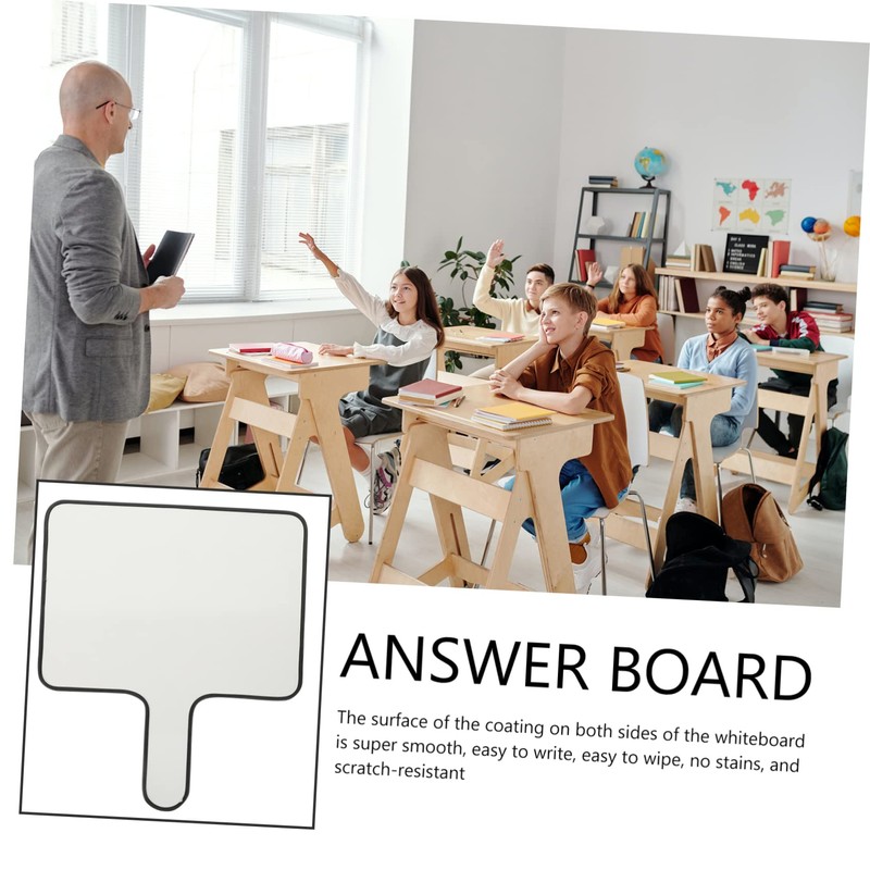 Operitacx Hand Holding Placard Answer Board Double-sided Whiteboard for Boys