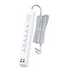 Mifaso Surge Protector Power Strip 10FT, Flat Plug, 6 AC