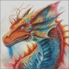 Ankicoleman Designs Beautiful Dragon - DIY Chart Counted Cross Stitch