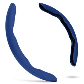 PAUUOOA 2 Piece Alcantara Steering Wheel Cover - Split Sport Design for D & O Shape Wheels, Soft Touch · Anti-Slip Grip · All Season Comfort · Durable Luxury Material for Performance Cars