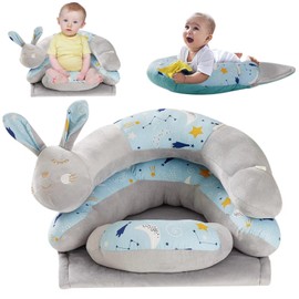 HbJoAixi 2-in-1 Tummy Time Mat Floor Seated Support Pillow,Baby Tummy Breastfeeding Time Pillow Support for Newborns and Older Babies with Detachable Support Pillow (Starry Sky)