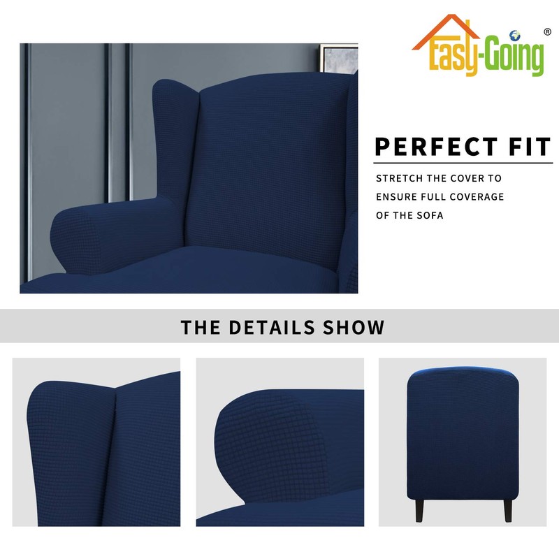 Easy-Going Stretch Wingback Chair Sofa Slipcover 1-Piece Sofa Cover Furniture