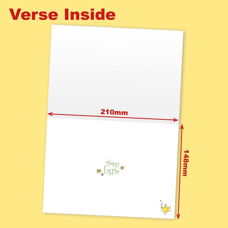 Absolutely Yours Easter Card. Three Chick Design. 210x148mm card with