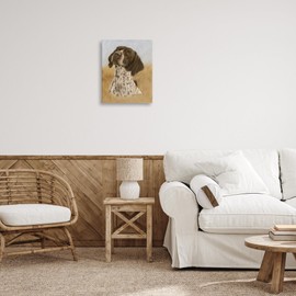 Stupell Industries Pointer Hunting Dog Canvas Wall Art Design by Victoria Schultz