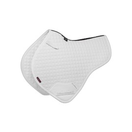LeMieux Close Contact Cotton Half Square Saddle Pad - English Saddle Pads for Horses - Equestrian Riding Equipment and Accessories (White - Large)