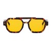YAMEIZE Retro Square Double Bridge Sunglasses for Women Men Vintage