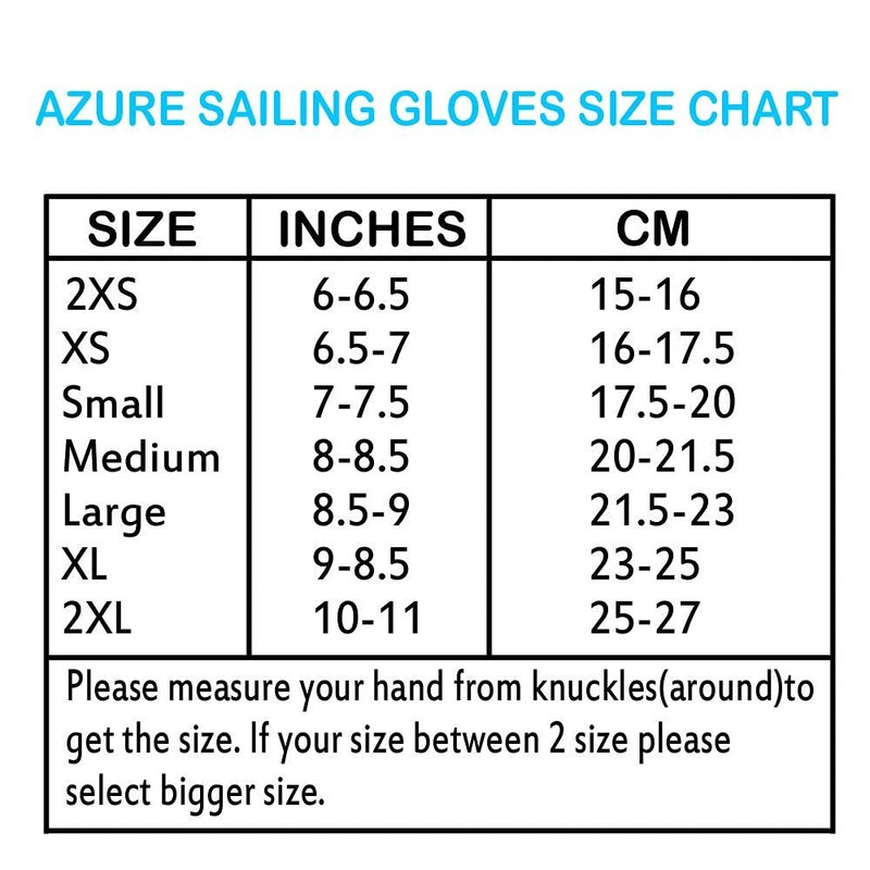 Azure sailing Gloves STOPWATCH FRIENDLY STRONG STITCHING-C/F=XS-XXL RED (S)