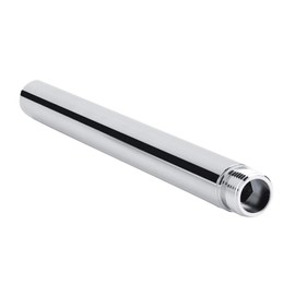 20 cm / 8 inch shower head extension pipe, extension shower arm, shower head extension arm, bathroom accessories, 8 inch round stainless steel shower extension pipe with chrome coating for fixed shower head