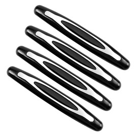 Lotsdonxia 4-Pack Car Door Edge Protectors Shock-Absorbing Bumper Strips for Enhanced Anti-Collision and Scratch Resistance (Black)