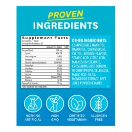 Zenwise Enzimas De Papaya 60 Tabletas Masticables Sabor Sin sabor