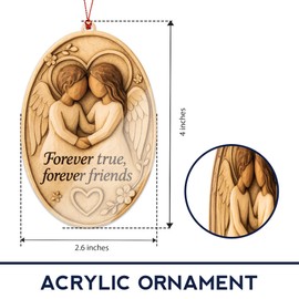 Friendship Gifts for Women, Elephant Gifts for Women, Best Friends, Friend, Family, Sisterhood, mom from Daughter, Christmas Ornament, (Friend)