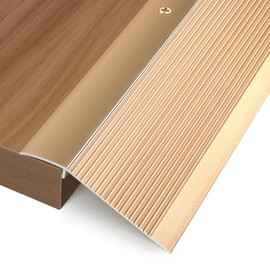 Jiekayi Aluminum Floor Transition Strip, Door Thresholds Bridge The Height Less Than 1.6″, for Tile, Hardwood, Laminate, Vinyl, Concrete, Size 36″×3.9″×0.35″ (Gold)