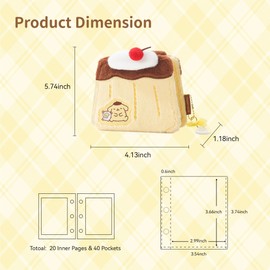 40 Photos Album for SQ Instant Camera/Polaroid 3” Pictures, Plush cover Picture Book for Family Wedding Anniversary