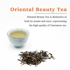 TEA &TIME Taiwan Oriental Beauty Tea - Oolong Tea, Loose Leaf Tea, High Mountain Tea for Health, Hot and Cold Brew, Handpicked, 100% Organic and Natural (60g / 2.12oz)