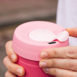 KeepCup Thermal - Vacuum Insulated Stainless Steel, Reusable Coffee Cup with Splashproof Sipper Lid, Large 16oz/454ml - Rose Pink