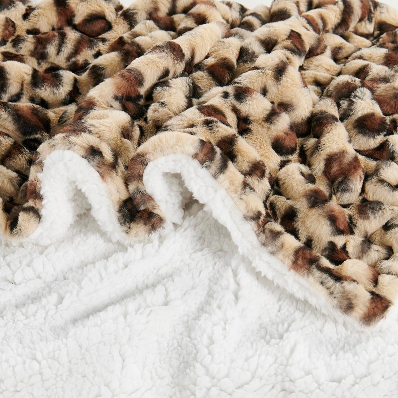 Home Soft Things Faux Fur Shar Pei Throw, Fluffy Cozy