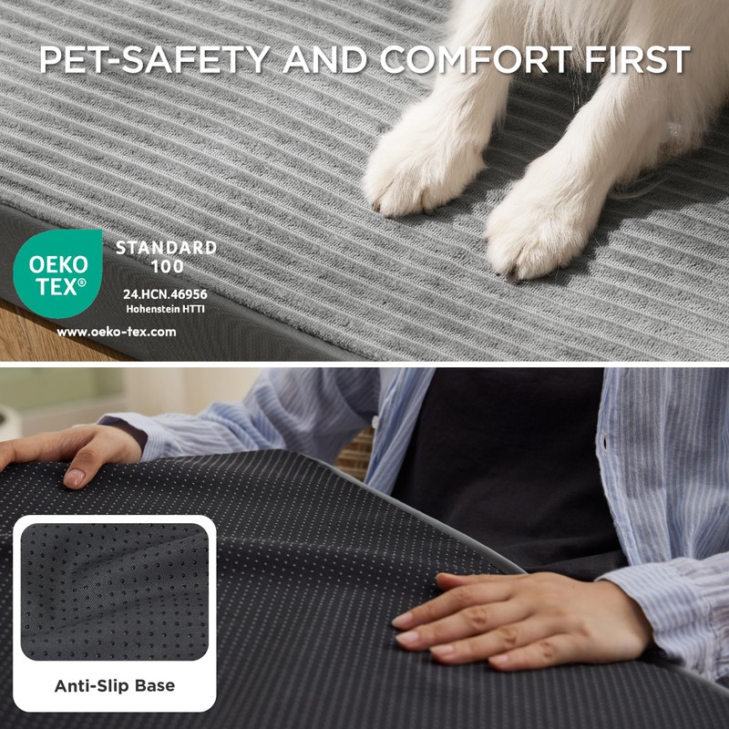 Bedsure Orthopedic Dog Bed Medium - Washable Pet Crate Bed