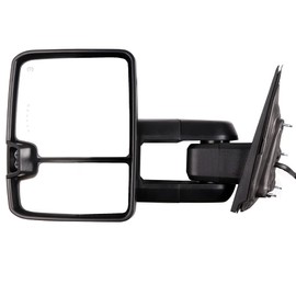 FINDAUTO Tow Mirrors Fit for 2014-2018 for Chevy for GMC 1500 2015-2019 for Chevy for GMC 2500/3500 HD Towing Mirrors Left and Right Side Power Heat LED Turn Signal Width Light Chrome Housing