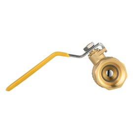 EFIELD 1-Inch 600 WOG FIP Heavy Duty Full Port Brass Ball Valve FIP Threaded For Water, Oil, Gas Application, Yellow Level, No Lead Brass