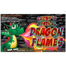 Mystical Fire Dragon Flames Flame Colorant Vibrant Long-Lasting Pulsating Flame Color Changer for Indoor or Outdoor Use 0.882 oz Packets 6 Pack