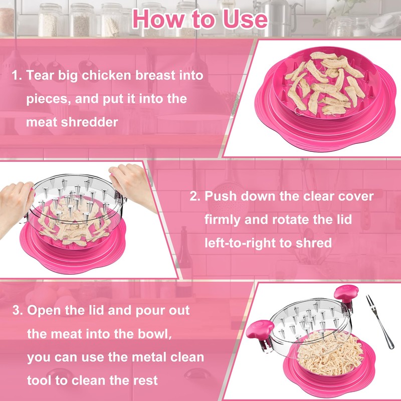 SURETIVIAN Chicken Shredder Large Chicken Breast Shredder Tool Twist with