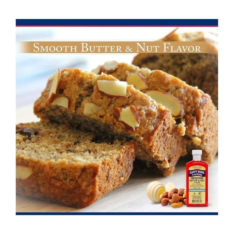 Happy Home Imitation Butter & Nut Flavoring, Non-Alcoholic, Certified Kosher,