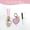XiuXiuPi Car Keychain for Women Cute with Rhinestone Heart Shape