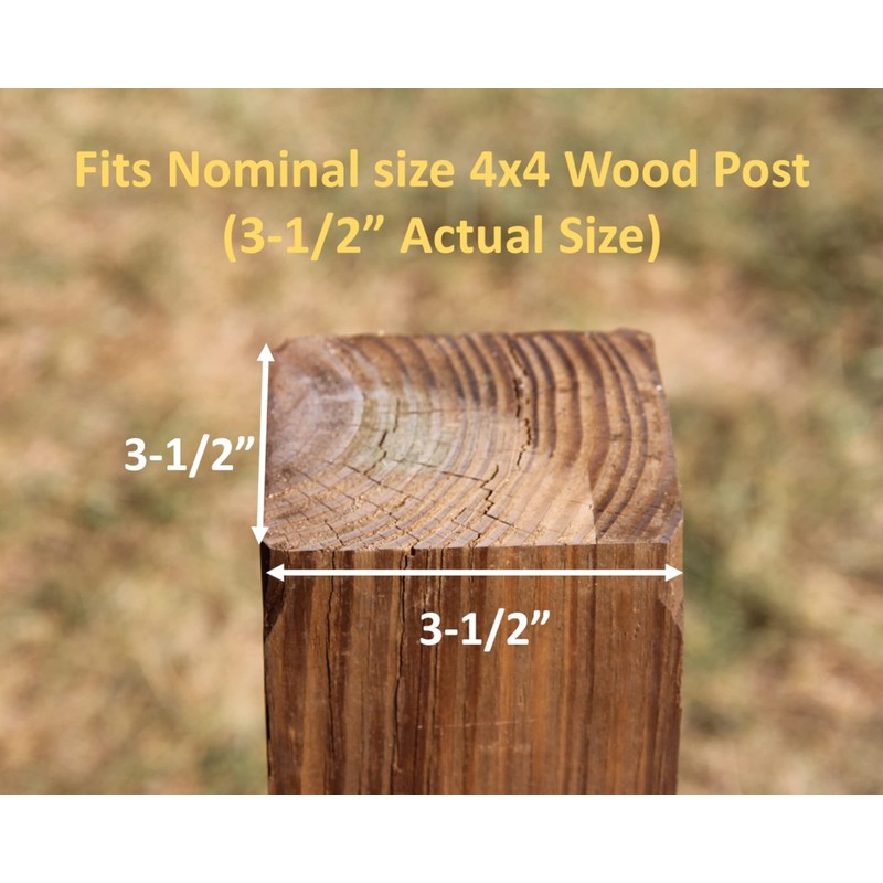 4x4 Metal Flat Post Cap with Rounded Edge (for Posts