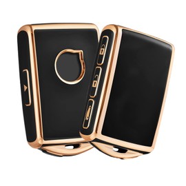 ELOHEI Key Fob Cover Case for Volvo,Soft TPU Key Fob Case Protector Holder for 2016 2017 2018 2019 2020 2021 Volvo XC90 XC60 S60 S90 XC40 Remote Keyless Entry (Black)