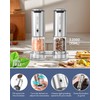 CIRCLE JOY Electric Salt and Pepper Grinder Set Stainless Steel