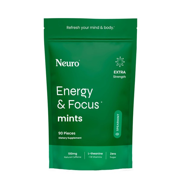 Neuro Energy Caffeine Mints (90 Pieces) - Sugar Free with