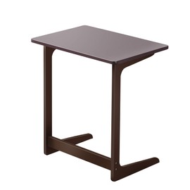 Zoopolyn Tv Tray Table for Living Room Bamboo End Table for Sofa Bed Multifunctional Furniture Comfortable and Easy Moved L Shape Nature