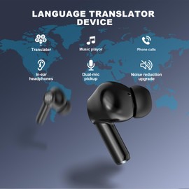 Language Translator Earbuds 138 Language Wireless Translation Earphones AI Bluetooth Real Time Translating Earbuds W/App Touch,Speaker, Free Talk Mode,Translating Earset HiFi ANC Translation Earpods