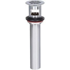 EZ-FLO 1-1/4 Inch x 8 Inch Replacement Bathroom Sink Grid Strainer, Chrome Plated, 35072