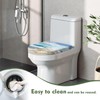 COEQINE Navy Blue Toilet Seat Lid Cover Set,Sea Beach Print