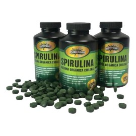 3 Pack Spirulina Máxima Orgánica Chilena 300tabs 150gr Cu.                                                                                            