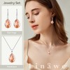 Linawe Citrine Crystal Jewelry Sets for Women, Yellow Diamond Pendant