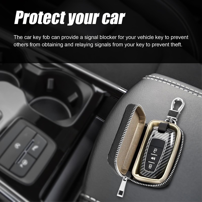 Faraday Key Fob Protector Box, Carbon Fiber Car Key Shielding