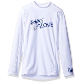 Body Glove Boys l/a Fitted Basic Rashguards, White, 6