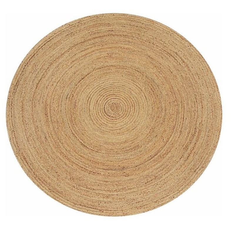 RIANGI Jute Rug - Natural Hand Woven Jute Rug, 5'