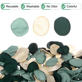 M METERXITY 600-Pack Silk Artificial Flower Rose Petals, 1.38x1.38 Inch Silk Rose Petals Wedding Faux Flowers for Wedding/Party/Aisle Runner/Bridal Shower/Table Decor [Champagne+Blue+Green]