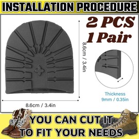 Boot Heel Replacement 1 Pair Anti Slip Shoe Grips Shoe Heel Repair Shoe Sole Protector Shoe Repair Kit Shoe Sole Repair Heel Repair Kit For Shoes Rubber Soles For Bottom Of Shoes For Rubber Front Sole